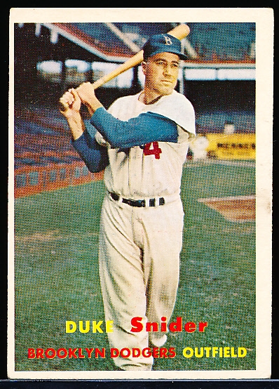 1957 Topps Baseball- #170 Duke Snider, Dodgers