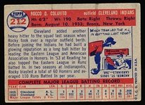1957 Topps Baseball- #212 Rocky Colavito, Cleveland