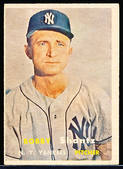 1957 Topps Baseball- #272 Bobby Shantz, Yankees- Semi Hi#