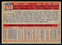 1957 Topps Baseball- #272 Bobby Shantz, Yankees- Semi Hi#