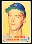 1957 Topps Baseball- #338 Jim Bunning, Tigers