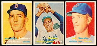 1957 Topps Baseball- 3 Diff Semi Hi#s