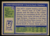 1972 Topps Football- #150 Terry Bradshaw, Steelers