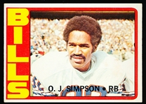 1972 Topps Football- #160 O.J. Simpson, Bills