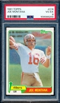 1981 Topps Football- #216 Joe Montana, 49ers- PSA Vg-Ex 4