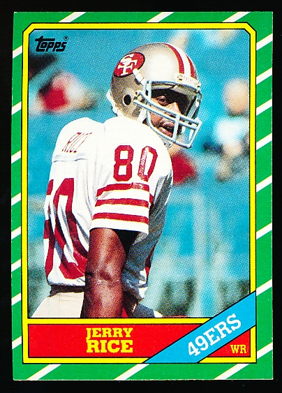 1986 Topps Football- #161 Jerry Rice RC, 49ers