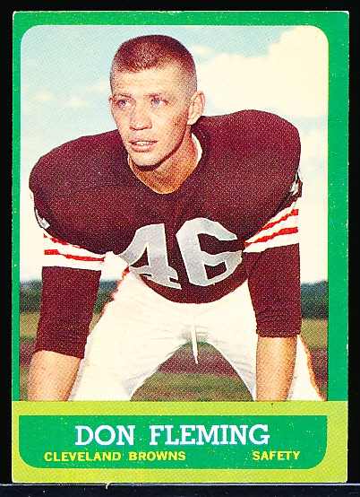 1963 Topps Ftbl. #22 Don Fleming RC SP