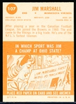 1963 Topps Ftbl. #107 Jim Marshall RC