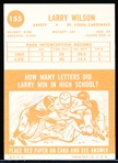 1963 Topps Ftbl. #155 Larry Wilson RC