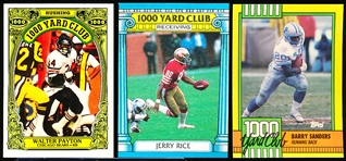 1986, 1987, 1989, 1990 Topps Ftbl. “1000 Yard Club"- 1 Complete Set of Each