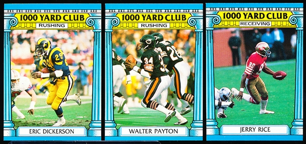 1987 Topps Ftbl. “1000 Yard Club"- 3 Complete Sets of 24 Cards