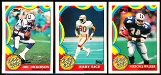 1989 Topps Ftbl. “1000 Yard Club"- 2 Complete Sets of 24 Cards, 1 Near Set of 23/24 Cards+ 14 Extras