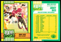 1990 Topps Ftbl. “1000 Yard Club" #1 Jerry Rice- 10 Cards
