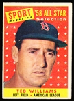 1958 Topps Baseball- #485 Ted Williams All Star