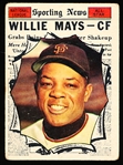 1961 Topps Baseball- #579 Willie Mays All Star- Hi# 