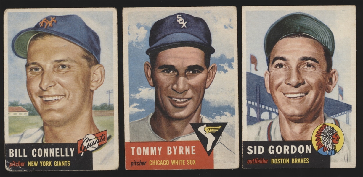 1953 Topps Baseball- 3 Diff