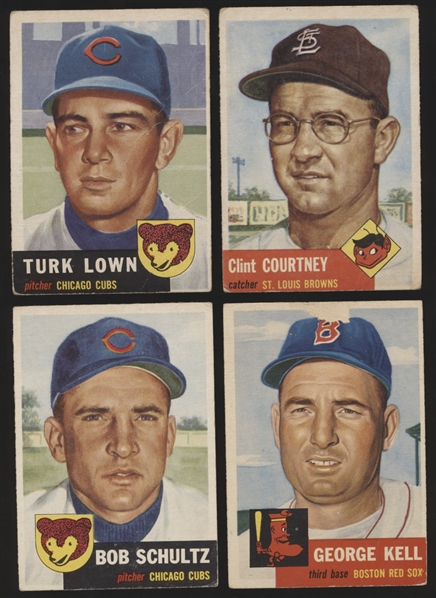 1953 Topps Baseball- 4 Diff