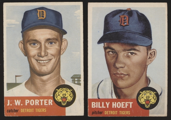 1953 Topps Baseball- 2 Diff Detroit Tigers
