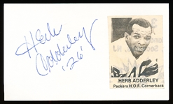 Autographed Herb Adderley 3x5" Card