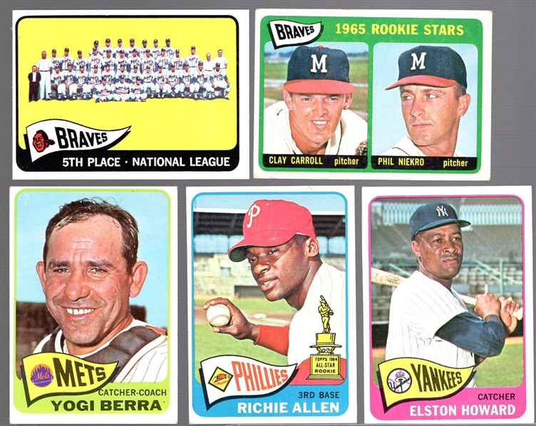 1965 Topps Baseball- 5 Diff