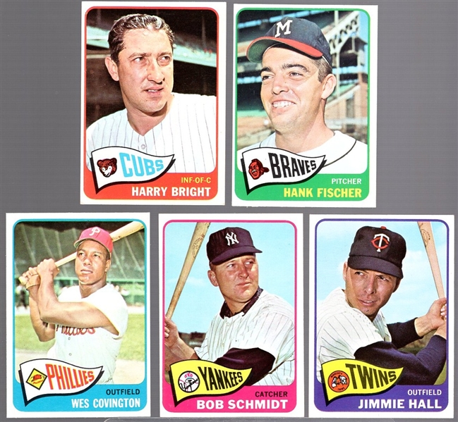 1965 Topps Baseball- 5 Diff