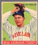 1933 Goudey Baseball- #96 Willis Hudlin, Cleveland