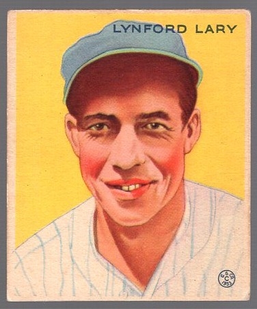 1933 Goudey Baseball- #193 Lynford Lary, New York Yankees
