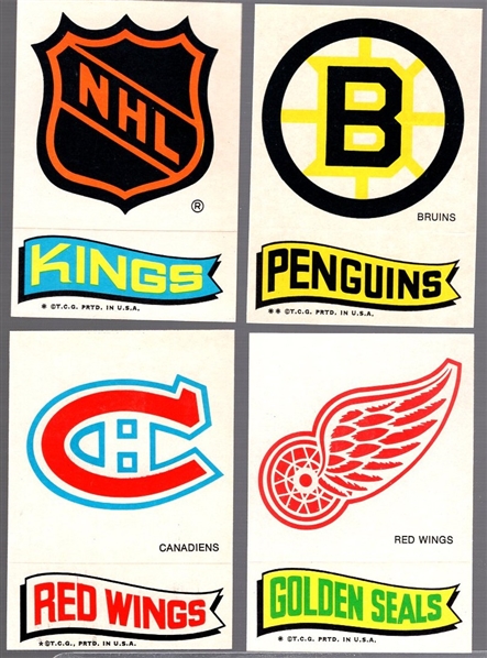 1973-74 Topps Hockey Stickers- 10 Diff