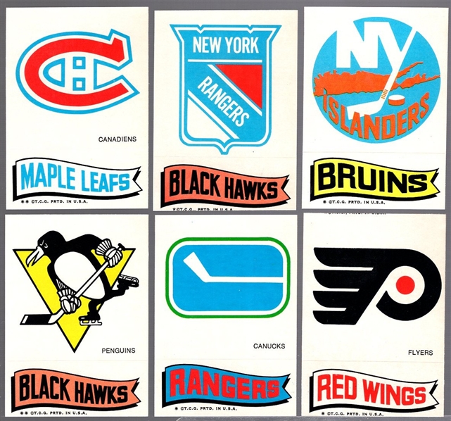 1973-74 Topps Hockey Stickers- 10 Diff