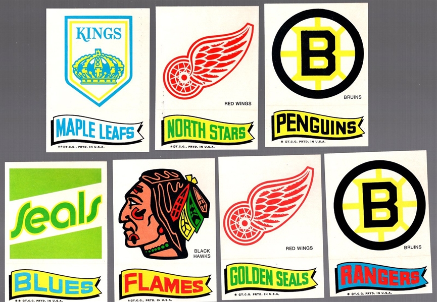 1973-74 Topps Hockey Stickers- 7 Diff