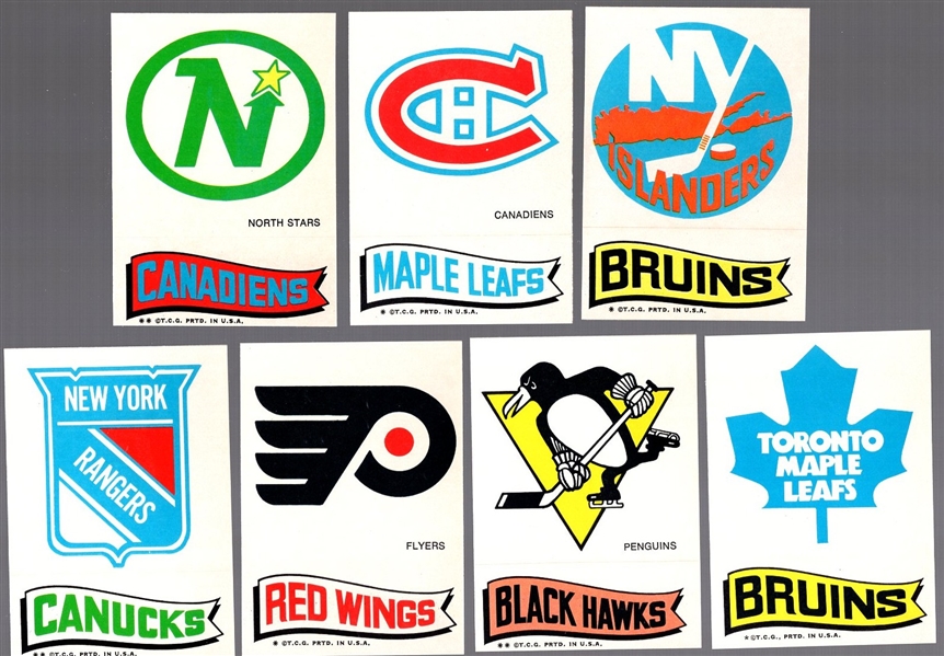 1973-74 Topps Hockey Stickers- 7 Diff