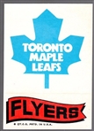 1973-74 Topps Hockey Stickers- Toronto Maple Leafs/ Flyers- 6 Stickers