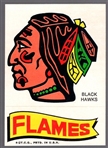 1973-74 Topps Hockey Stickers- Black Hawks/ Flames- 4 Stickers