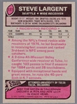 1977 Topps Ftbl. #177 Steve Largent RC