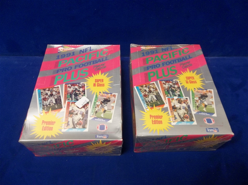 1991 Pacific Ftbl.- 2 Unopened Wax Boxes