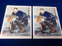 Autographed Johnny Bower 8-1/2" x 11" Maple Leafs Color Copier Paper Pictures- 2 Pictures