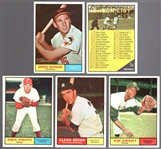 1961 Topps Baseball- 5 Diff