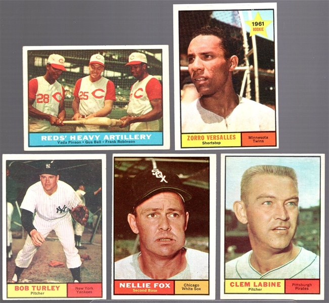 1961 Topps Baseball- 5 Diff