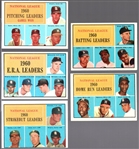 1961 Topps Baseball- 5 Diff NL Leaders