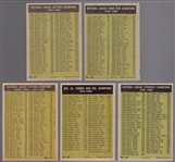 1961 Topps Baseball- 5 Diff NL Leaders