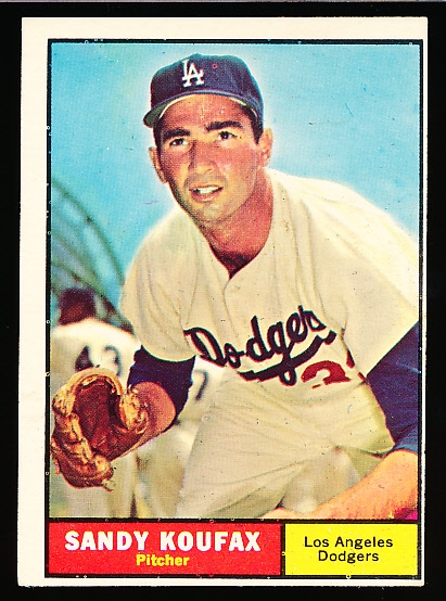 1961 Topps Baseball- #344 Sandy Koufax, Dodgers