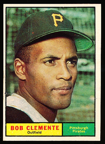 1961 Topps Baseball- #388 Roberto Clemente, Pirates