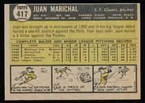 1961 Topps Baseball- #417 Juan Marichal RC, Giants