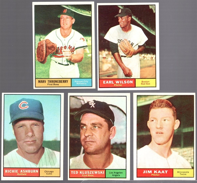 1961 Topps Baseball- 5 Diff
