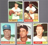 1961 Topps Baseball- 5 Diff