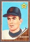 1962 Topps Baseball- #199 Gaylord Perry RC