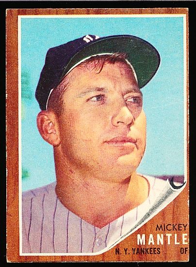 1962 Topps Baseball- #200 Mickey Mantle, Yankees