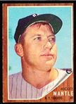 1962 Topps Baseball- #200 Mickey Mantle, Yankees