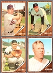 1962 Topps Baseball- 4 Diff