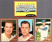1962 Topps Baseball- 4 Diff
